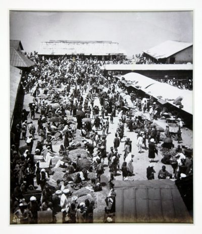 Bazaar, Darjeeling, photograph attributed to Bourne and Shepherd, c.1880 by English Photographer